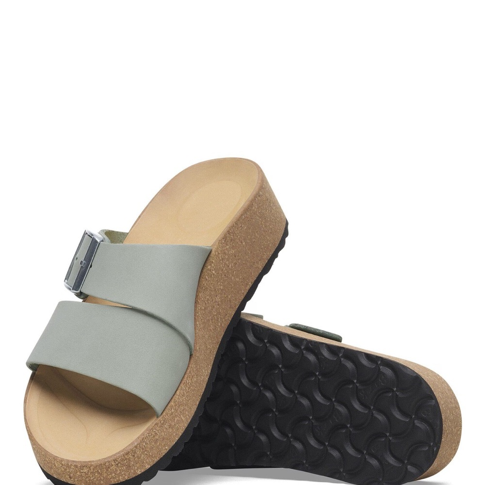 New Papillio by Birkenstock Almina Nubuck Leather Platform Sandal - - Picture 4 of 11
